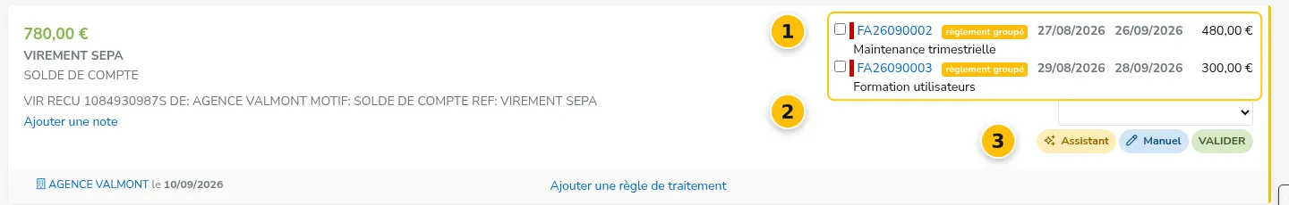 Les propositions de rapprochement et leurs badges
