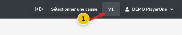 Le bouton de retour à la v1