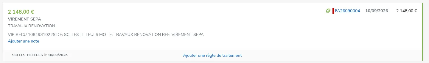 Une opération validée