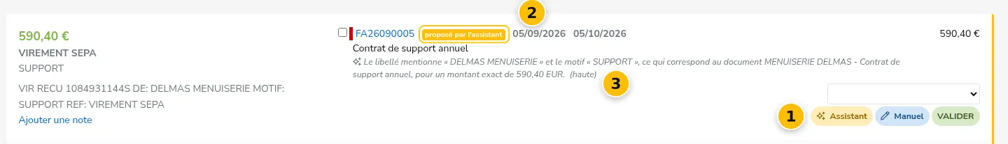 Une proposition faite par l'assistant