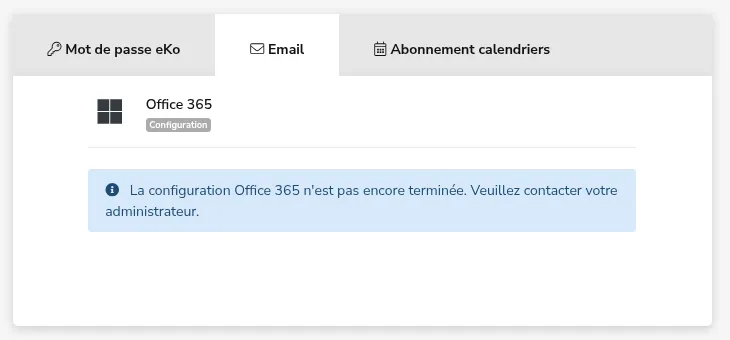 Office 365 pas encore configuré