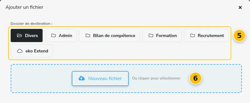 La fenêtre Ajouter un fichier